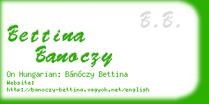 bettina banoczy business card