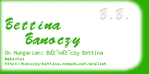 bettina banoczy business card